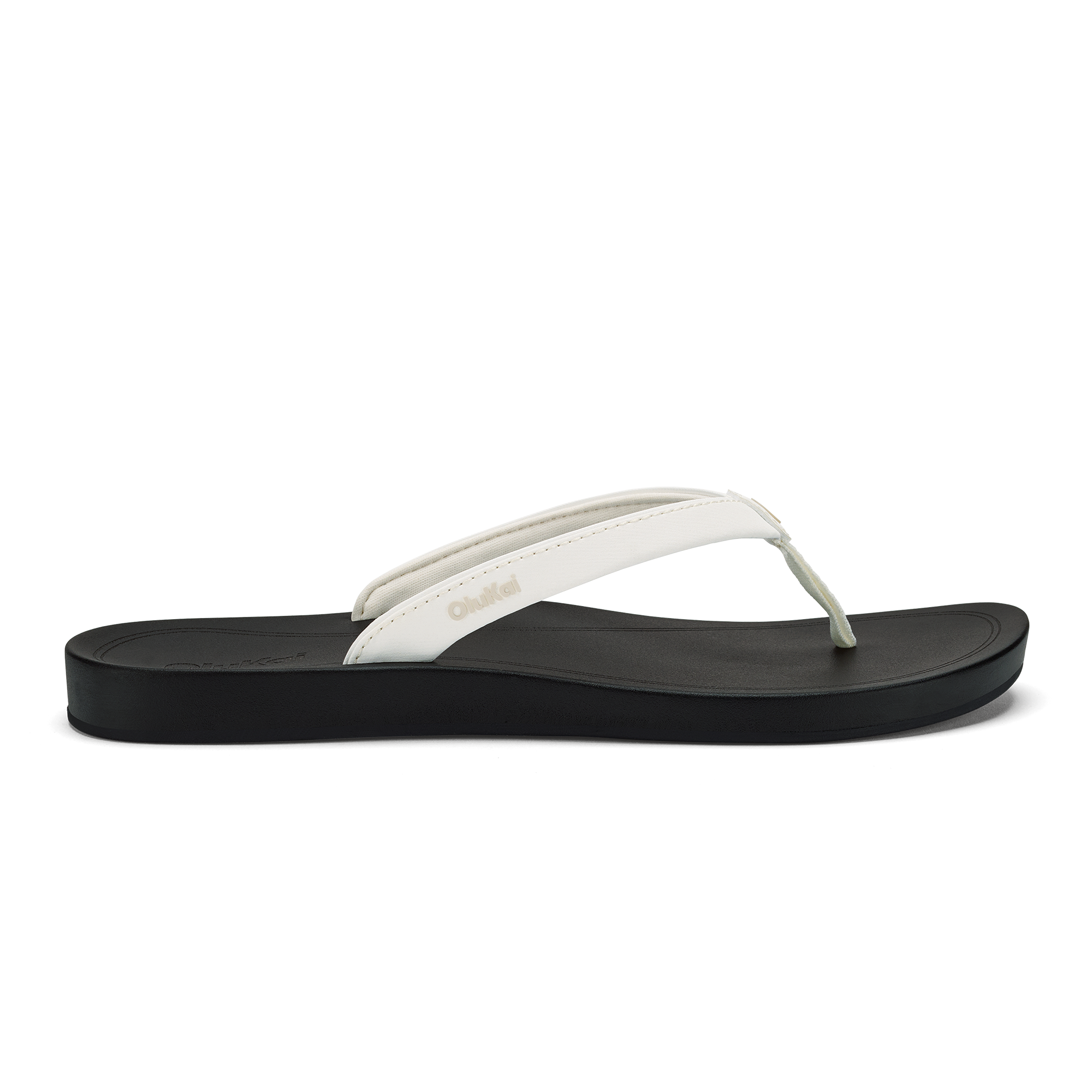 'Uiki Women's Everyday Beach Sandals - Bright White / Lava Rock