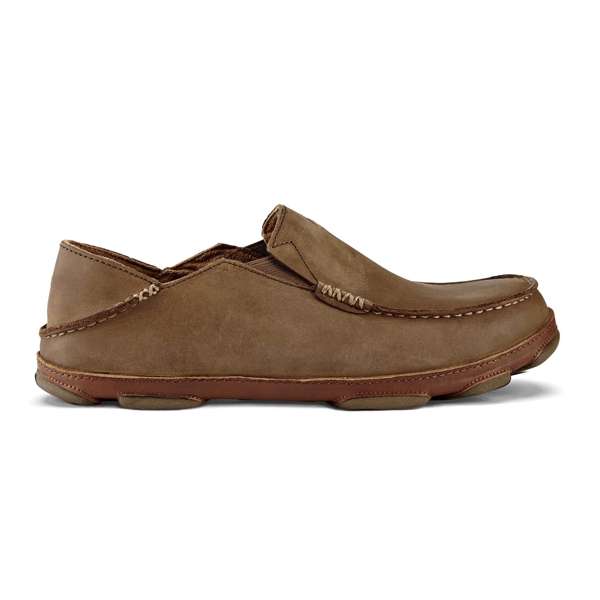 Molo   Men's Leather Slip On Shoes - Ray / Toffee