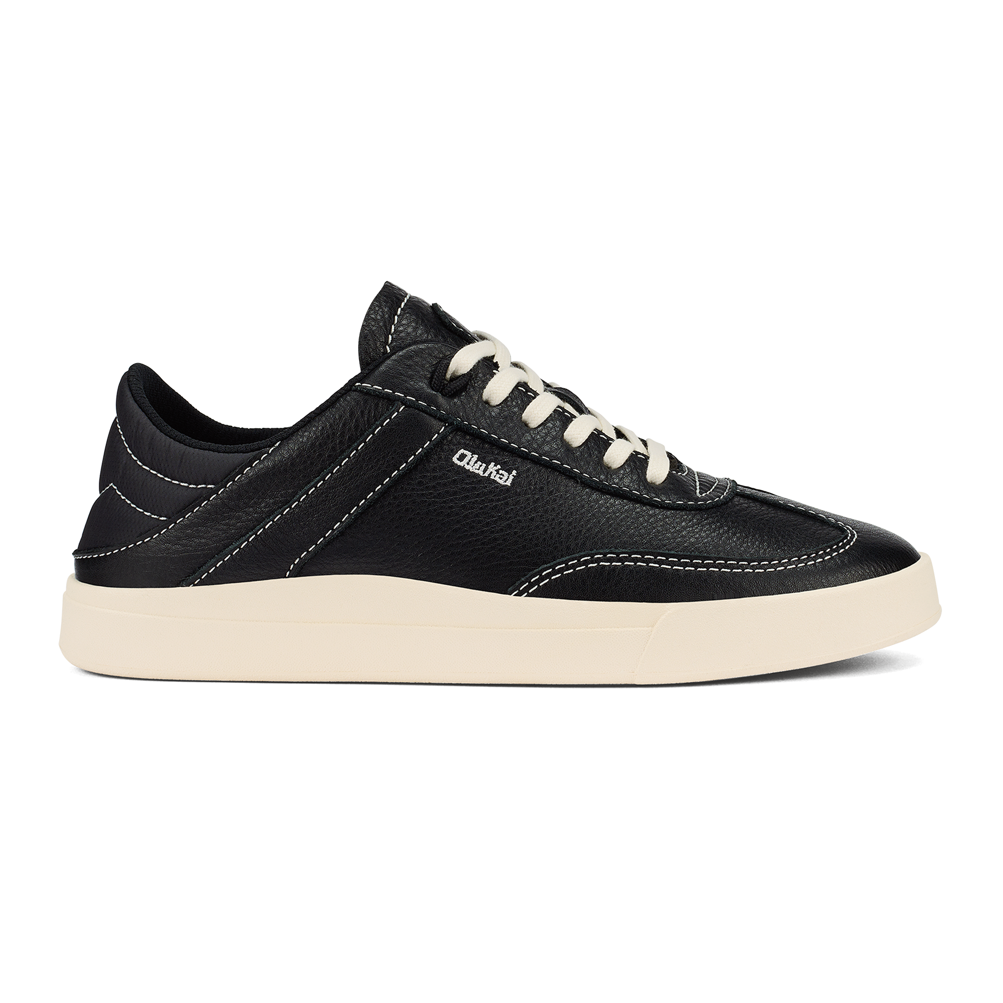 Ha 'upu Women's Leather Sneakers - Onyx