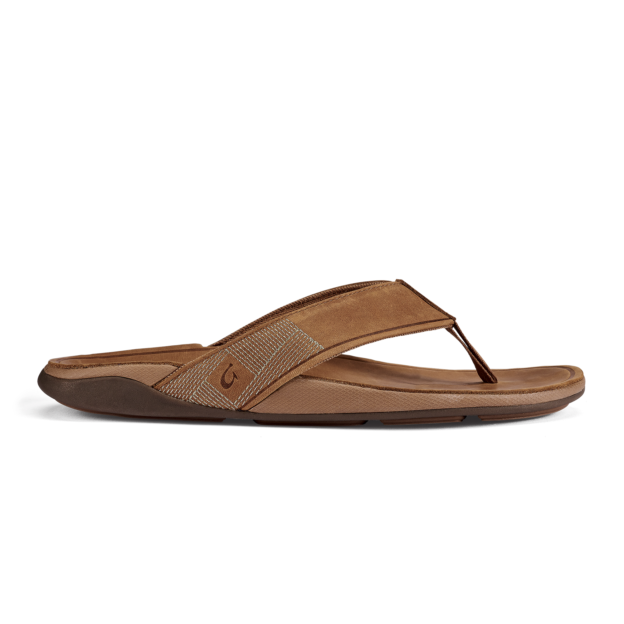 Tuahine Men's Waterproof Leather Beach Sandals - Toffee