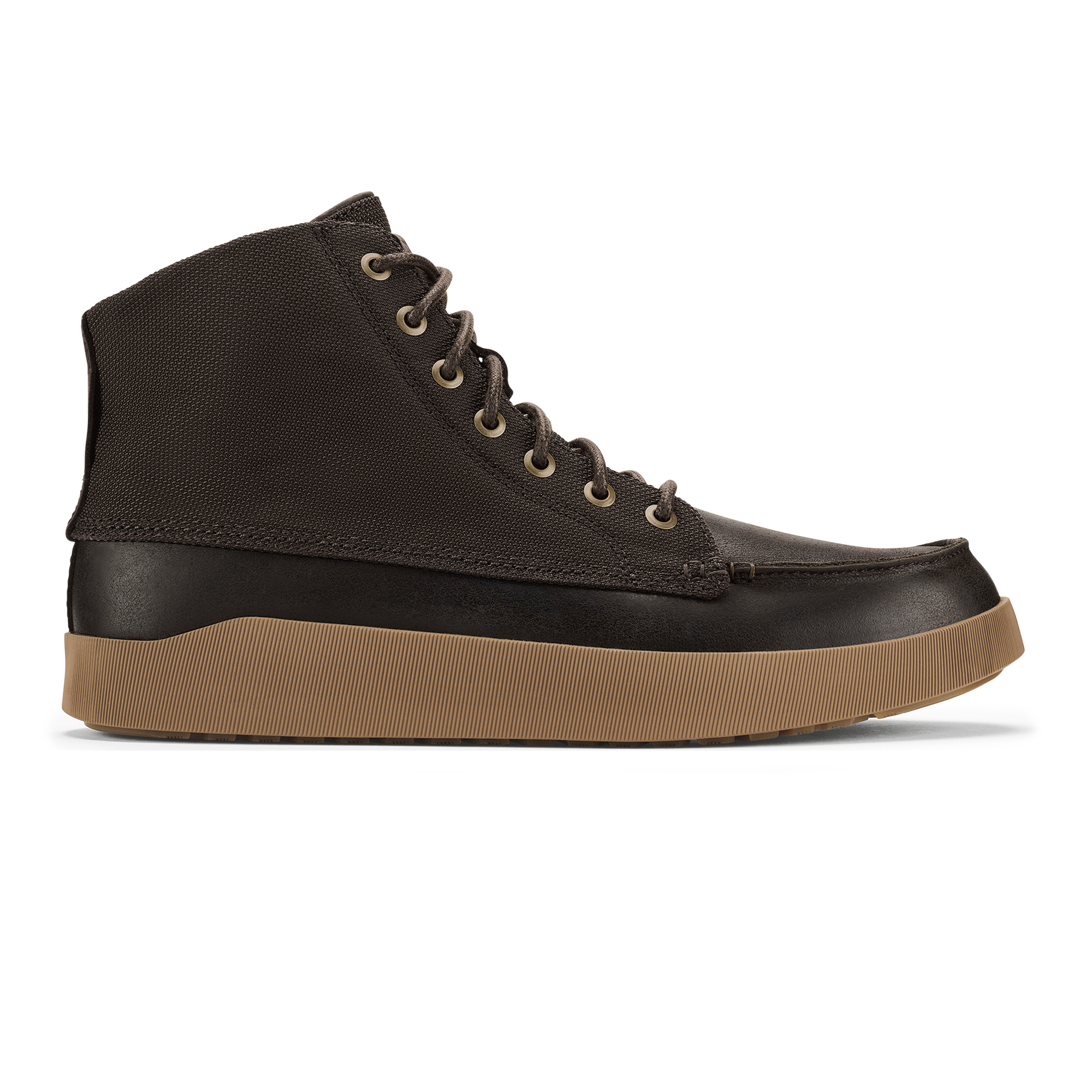 M  lina Men's Waterproof Leather Boots - Dark Wood