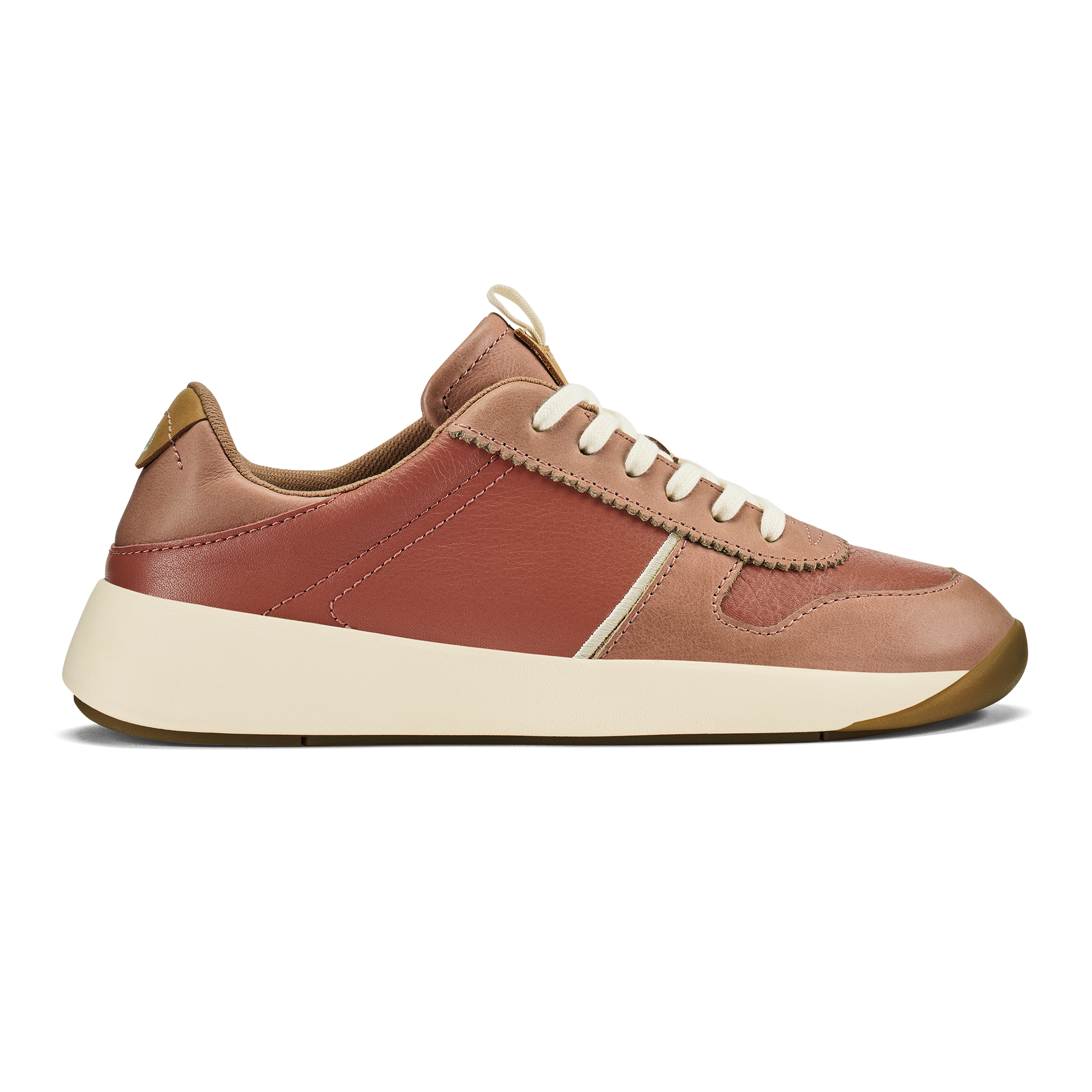 Kaulele Women's Leather Sneakers - Cedarwood / Cork