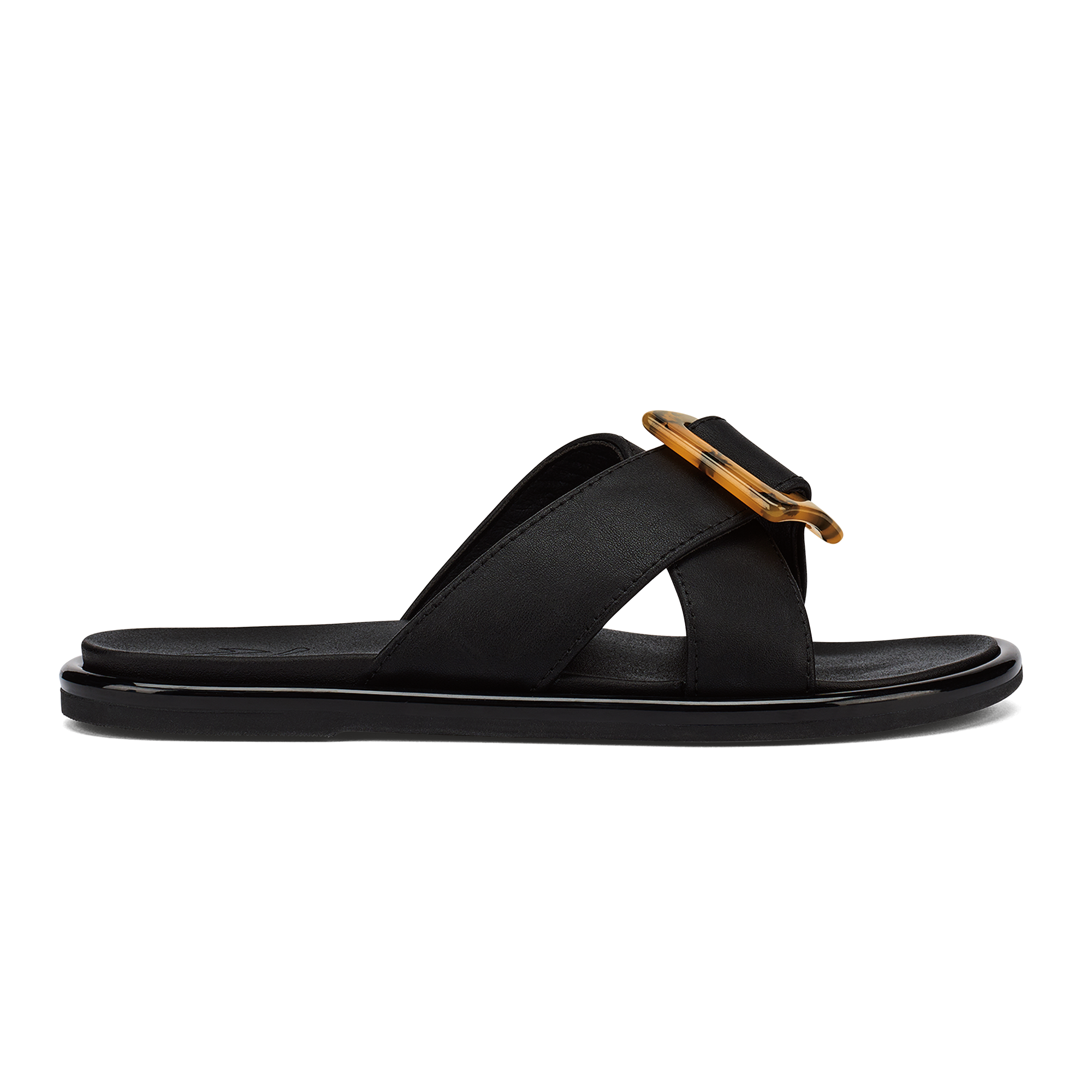La'i Slide Women's Slide Beach Sandals - Black