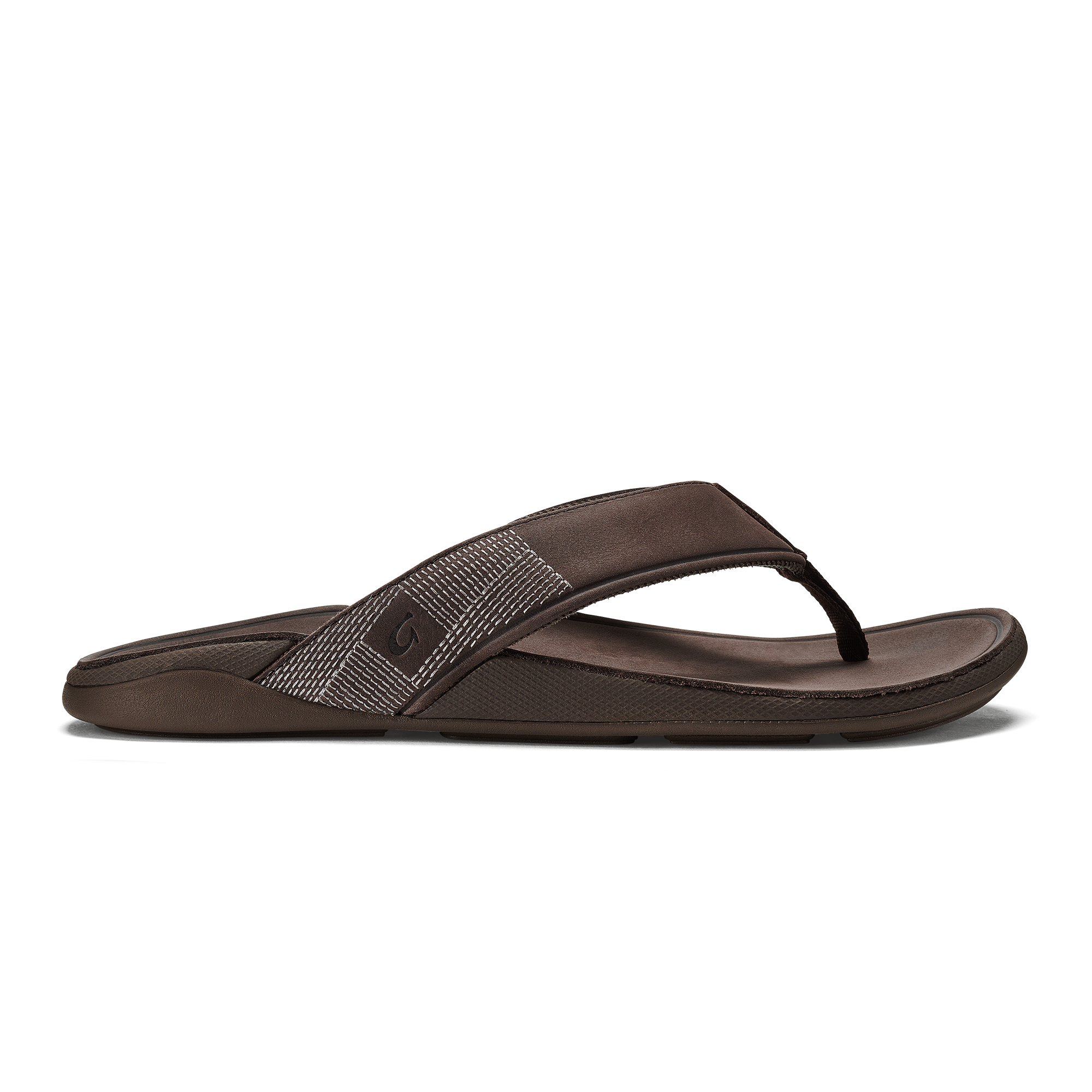 Tuahine Men's Waterproof Leather Beach Sandals - Dark Wood