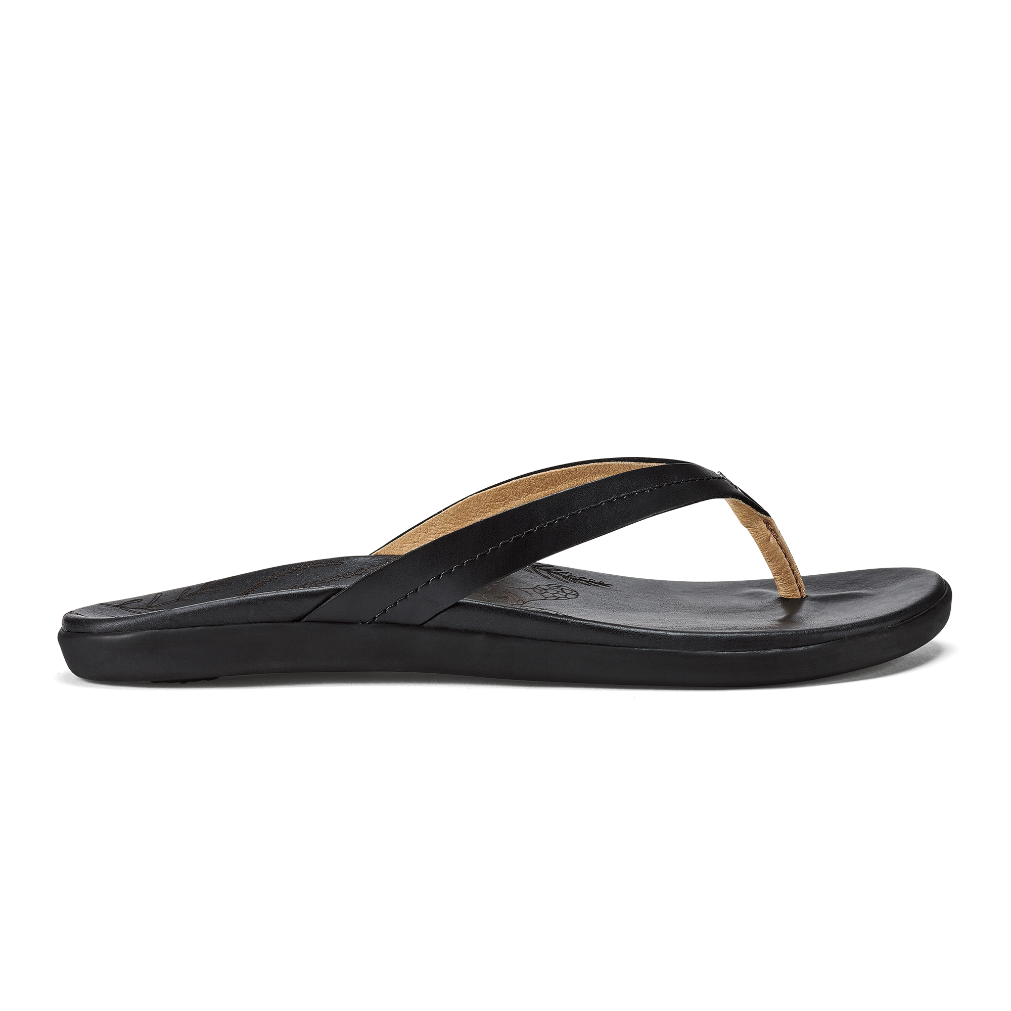 Honu Women's Leather Beach Sandals - Black
