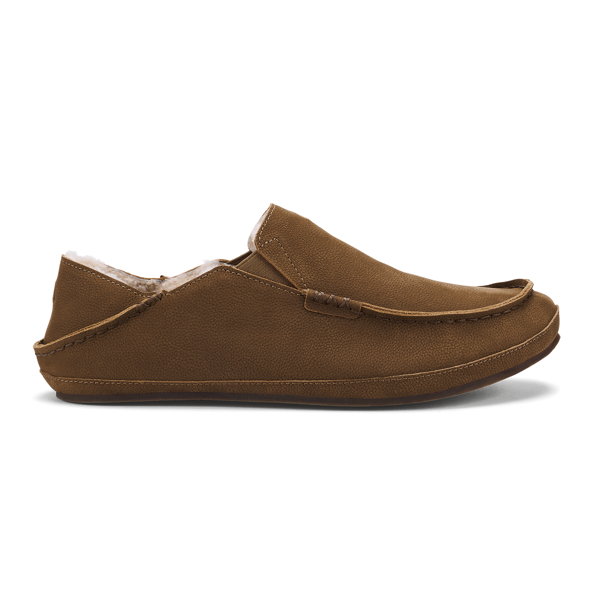 Molo   Men's Leather Slippers - Kona Coffee