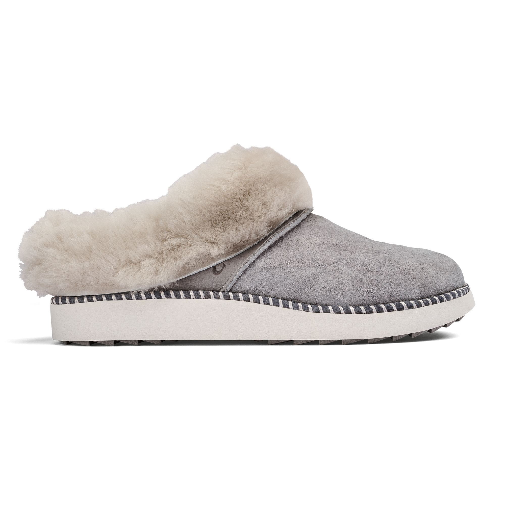 Ku'i Women's Fuzzy Slip-On Slippers - Fog