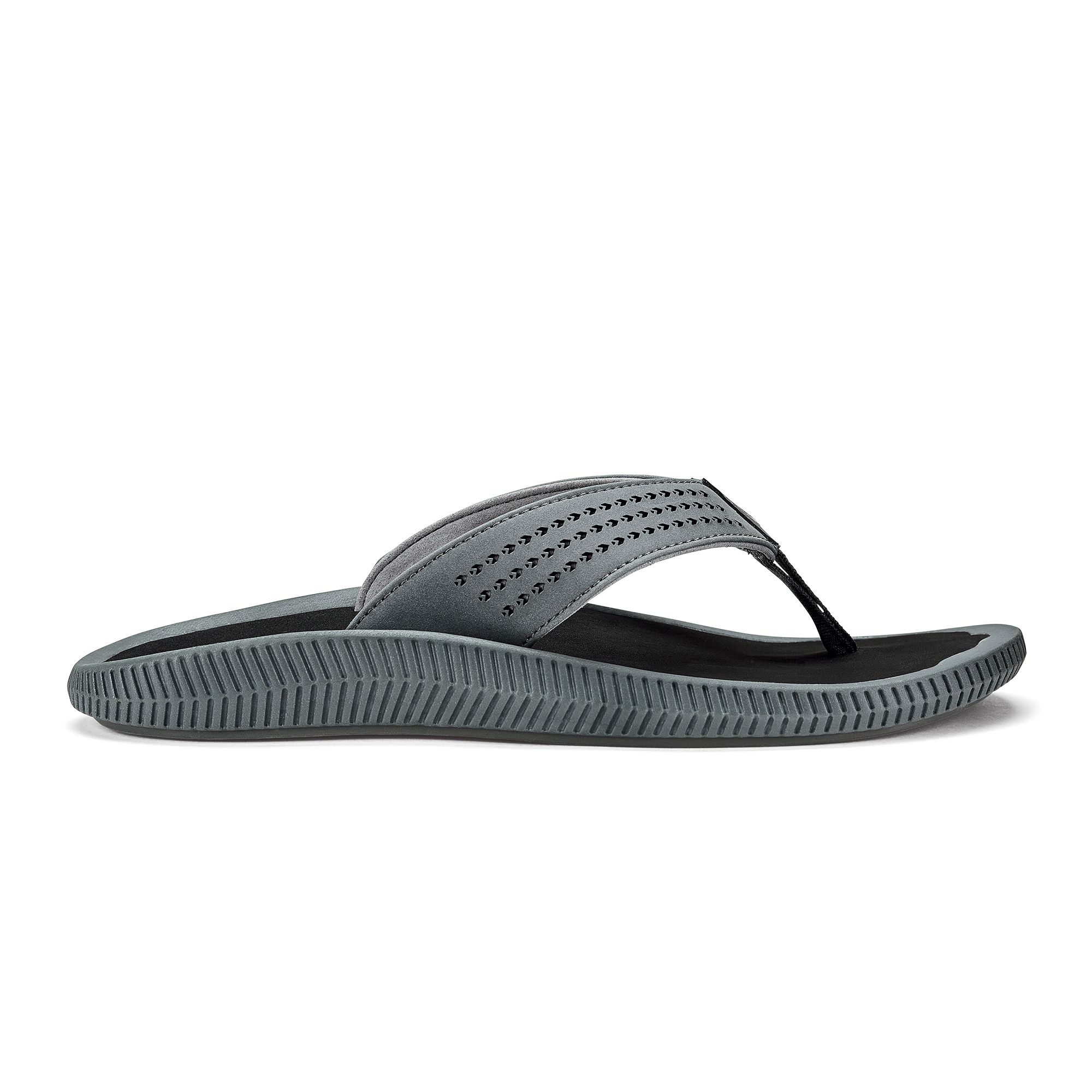 Ulele Men's Water-Ready Beach Sandals - Dark Shadow / Black