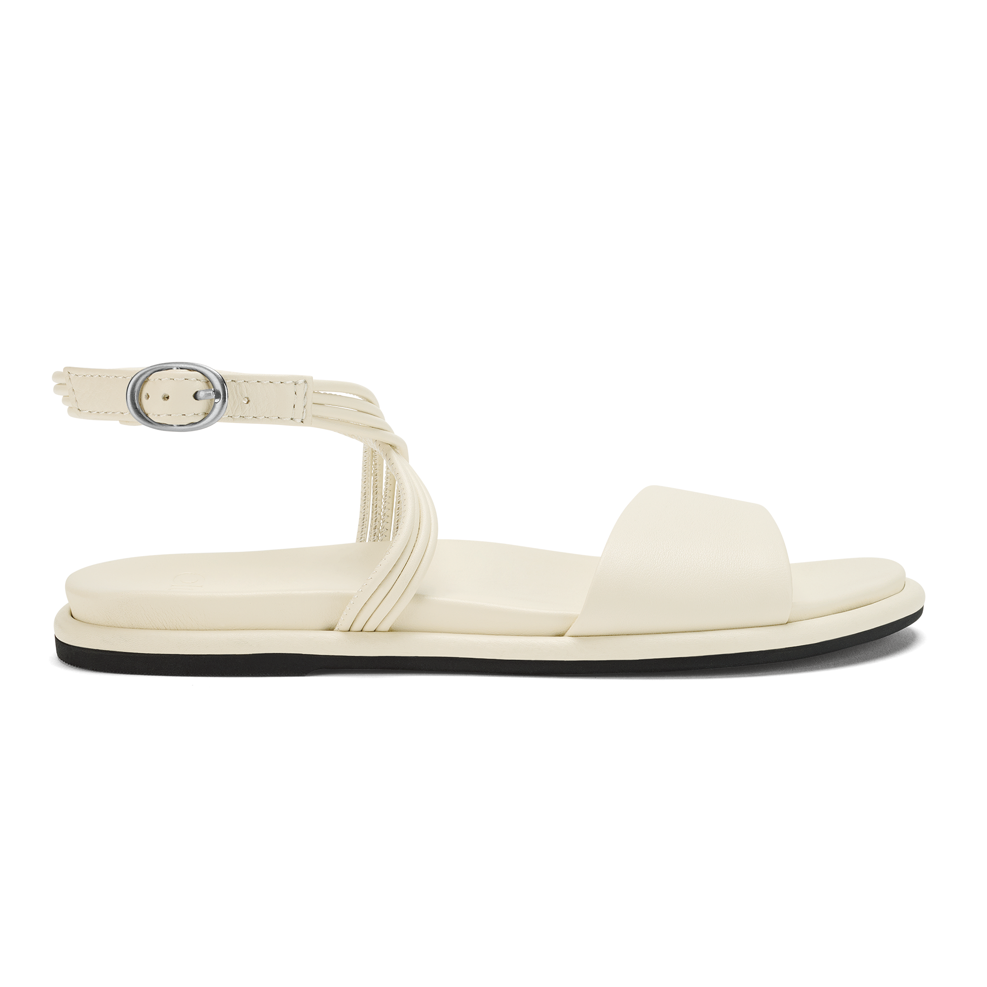 Tiare Wrap Women's Leather Sandals - White Sand
