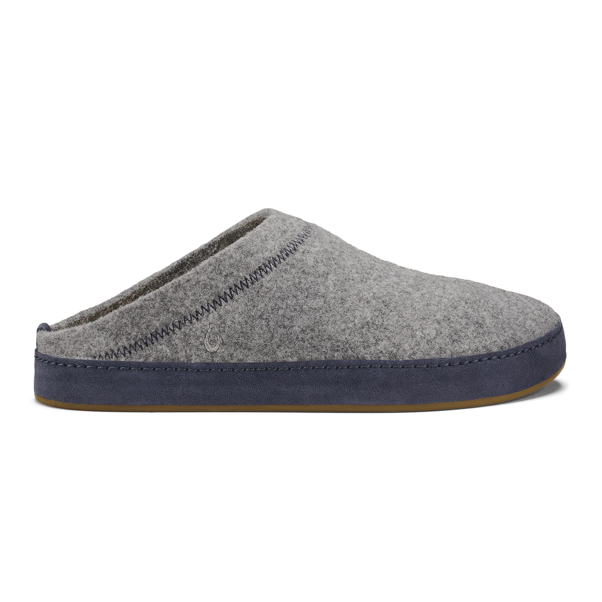 H  mani Hulu Men's Wool Mule Slippers - Graphite / Trench Blue