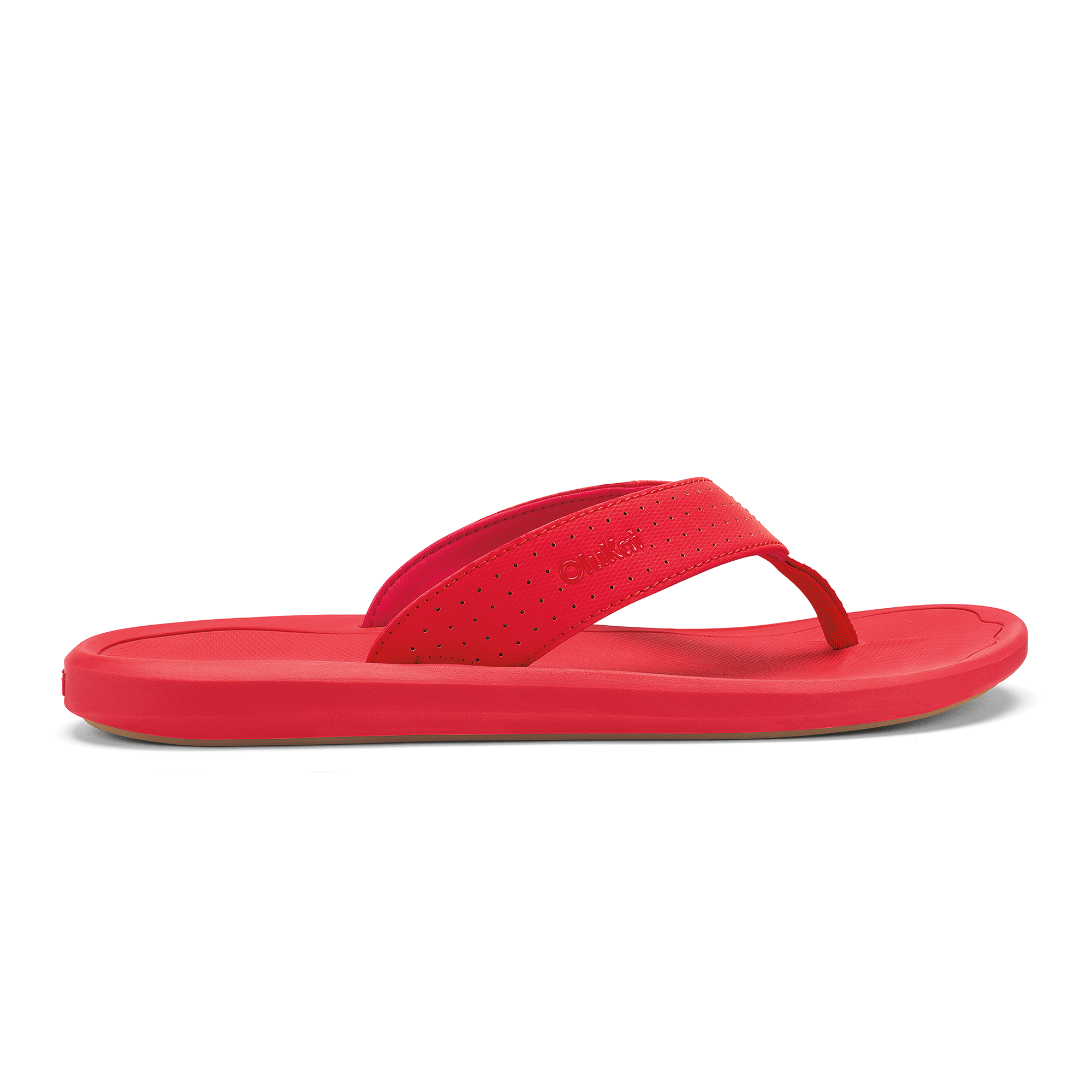 Ki'i Men's Water Ready Beach Sandals - Bright Red / Red Lava