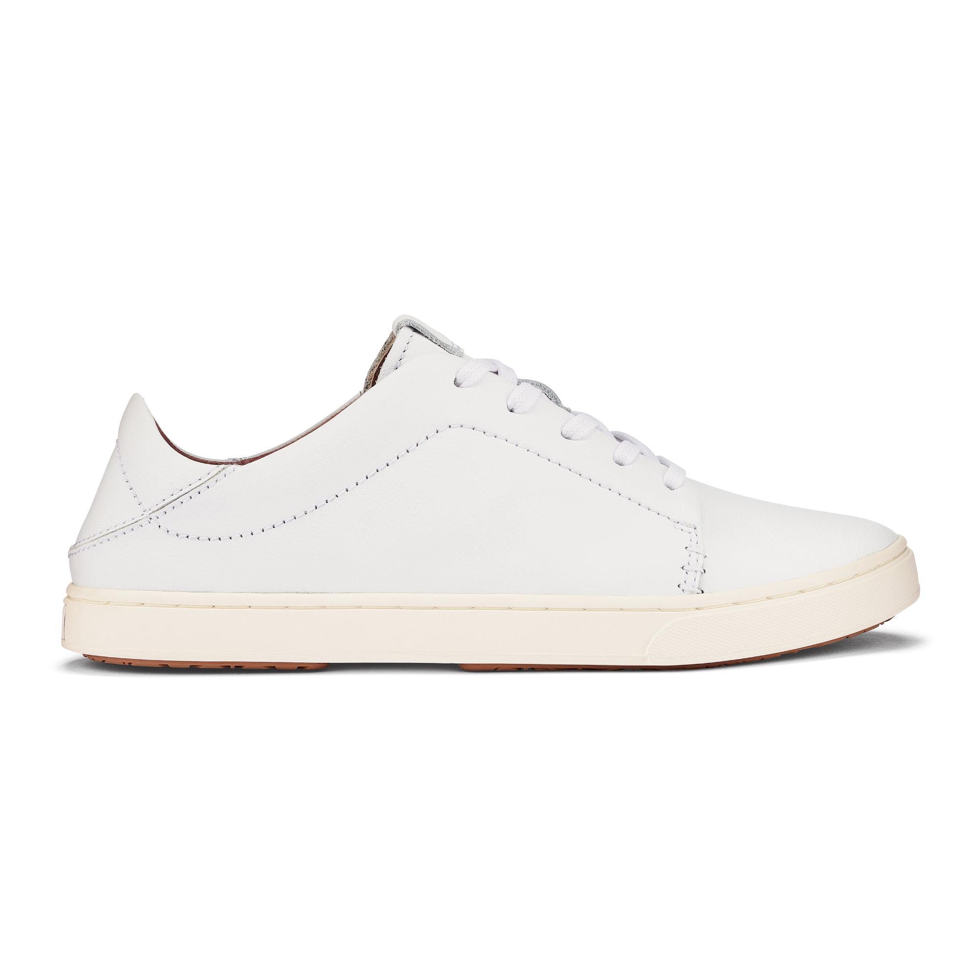 Pehuea L   'Ili Women's Leather Sneakers - White