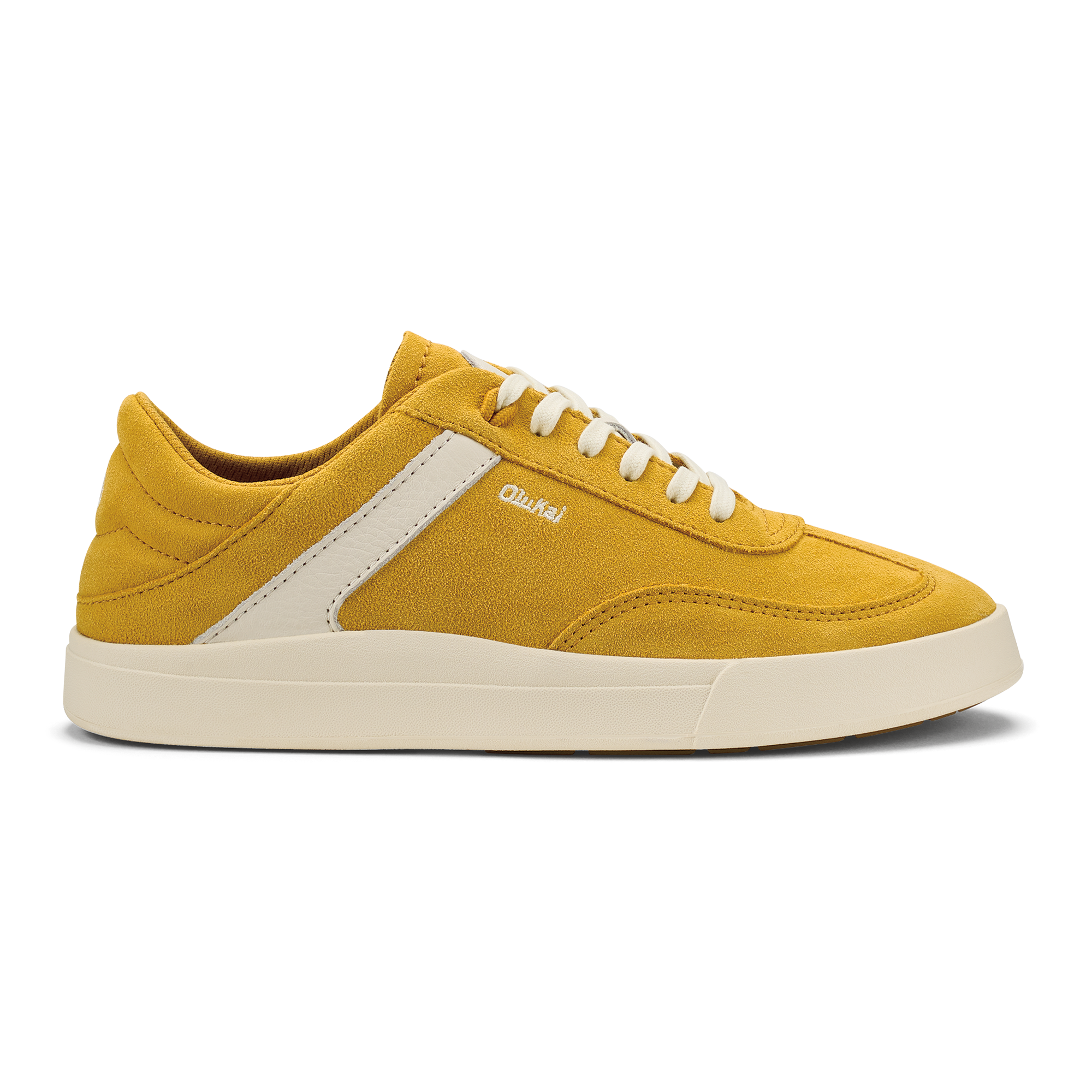 Ha 'upu Women's Leather Sneakers - Mustard / Off White
