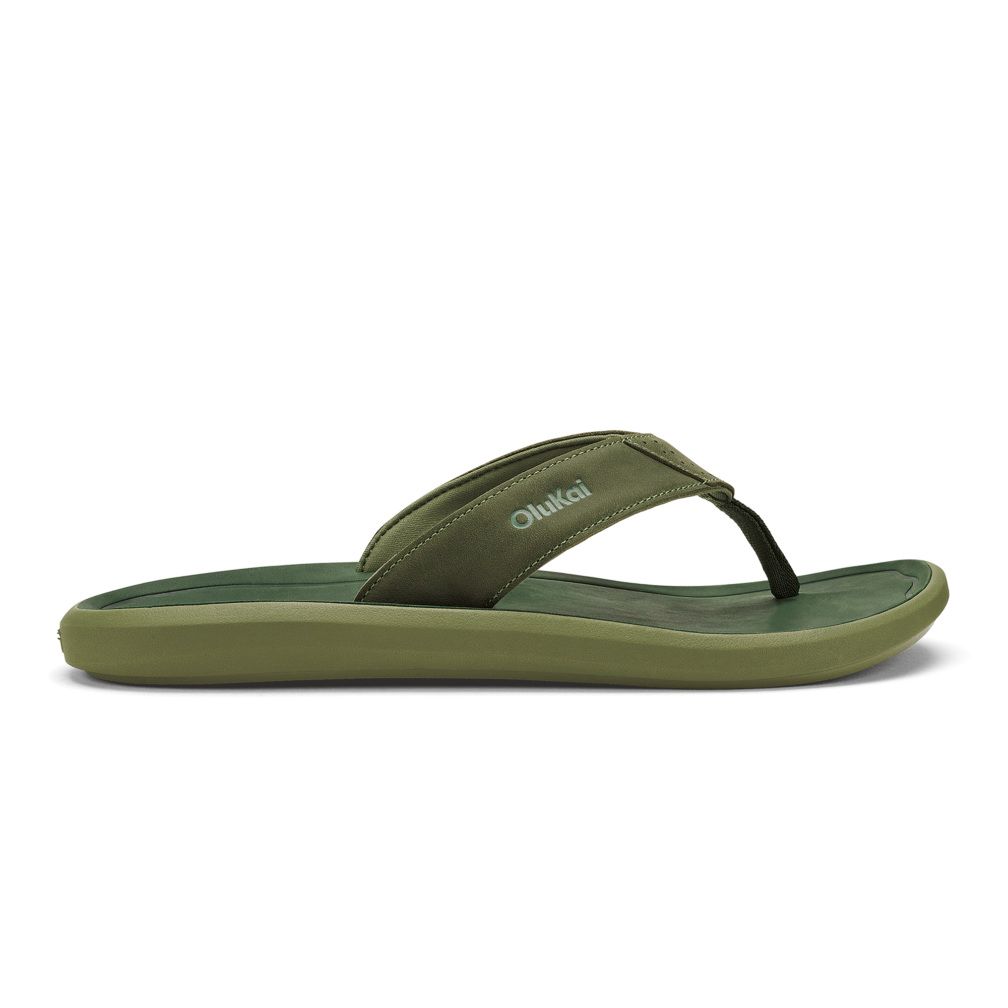Pili Men's Waterproof Leather Sandals - Desert Moss / Deep Green