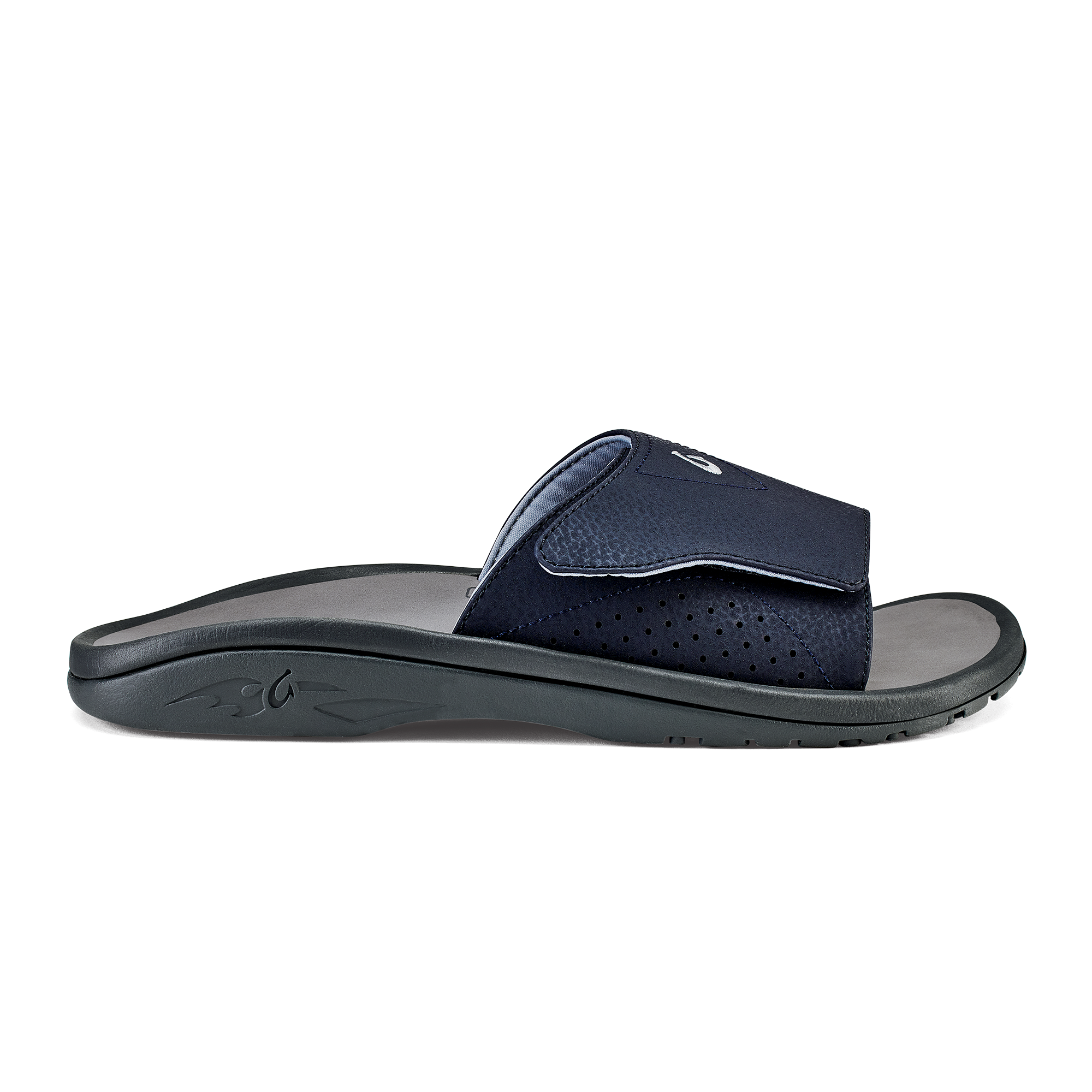 OluKai Nalu Slide - Trench Blue / Charcoal